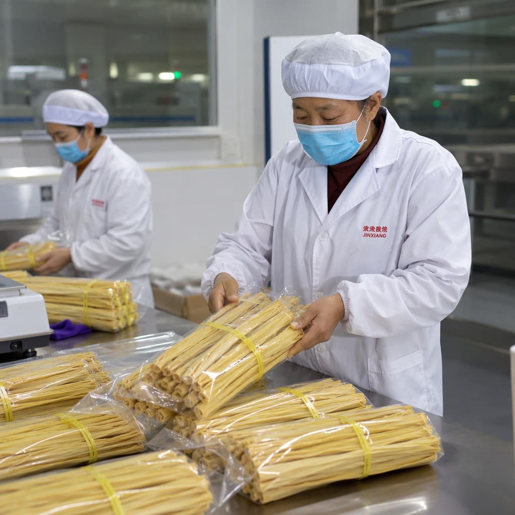 Bean curd stick production line quality control