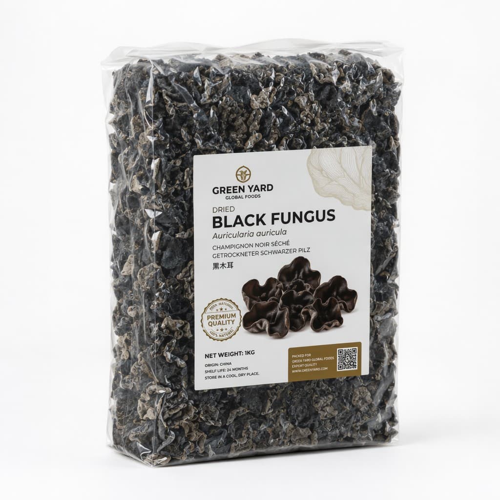 Compressed black fungus bulk export packaging
