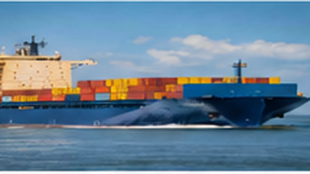 Container ship representing coordinated international food delivery