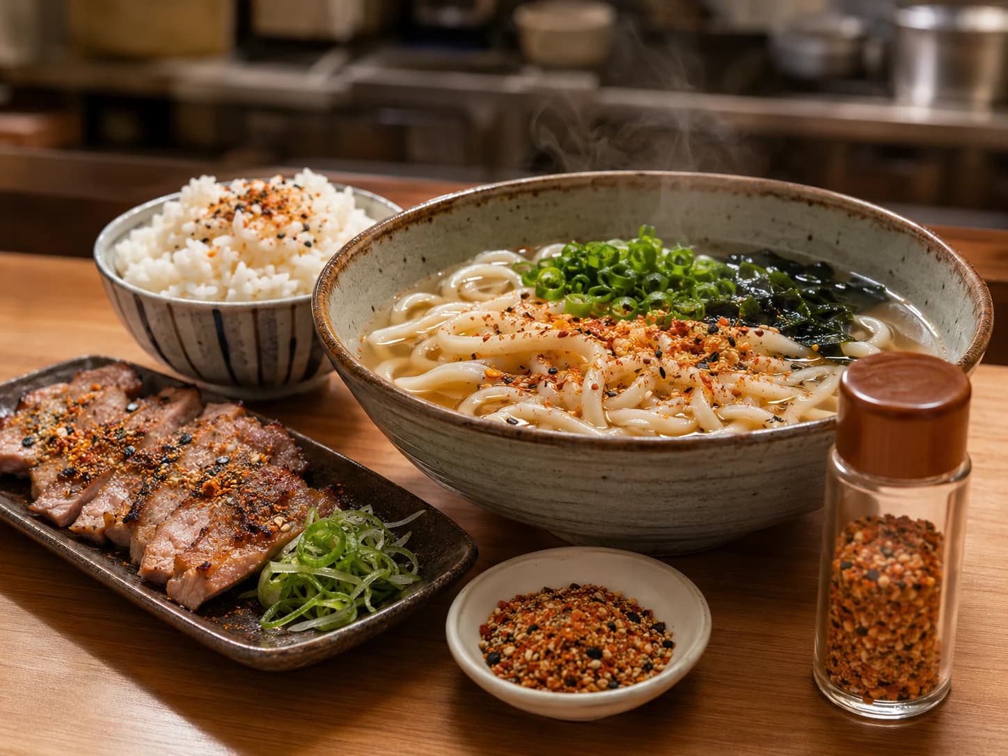Shichimi Togarashi Japanese seven spice used as a finishing seasoning on noodles