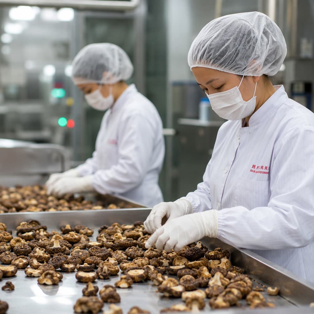 Shiitake mushroom quality sorting production line